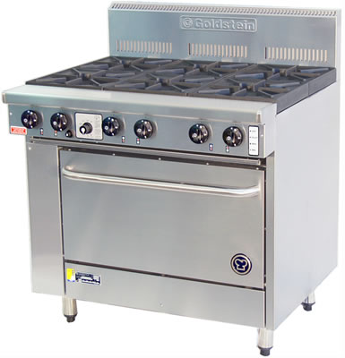 Goldstein PF628 6 Burner Gas Static Oven Range